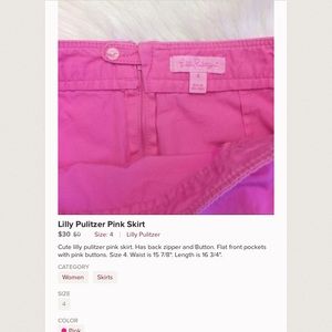 Pink Lily Pulitzer skirt
